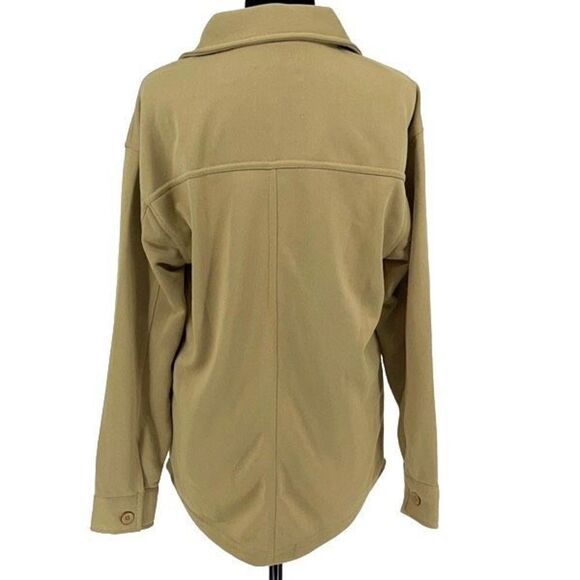 BAGATELLE COLLECTION Heavy Knit Button Down Shacket XSmall Nwt Khaki Tan - Picture 3 of 10